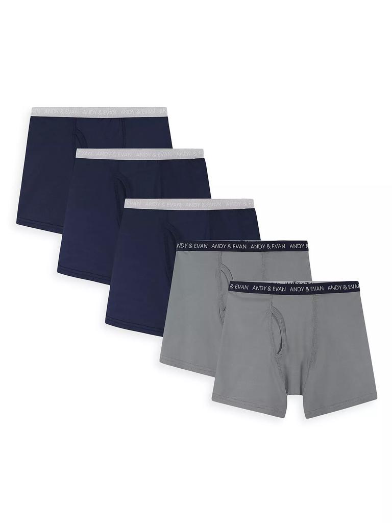 Andy & Evan Little Boy's & Boy's 5-Piece Microfiber Boxer Briefs Set