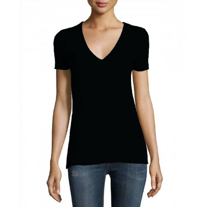 James Perse Women V-Neck Short Sleeve T-Shirt 1