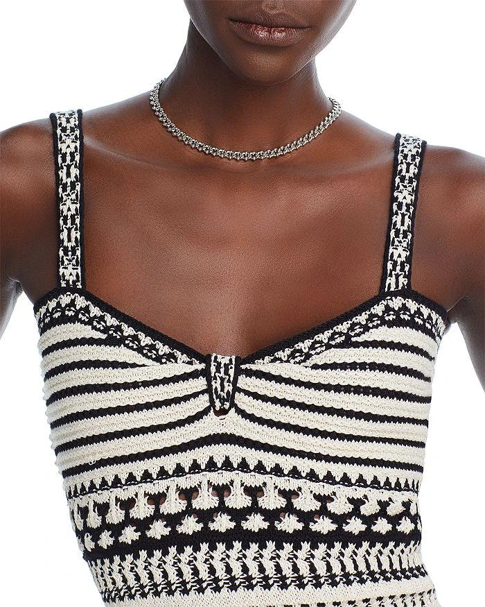 AQUA Striped Crochet Top - Exclusive 4