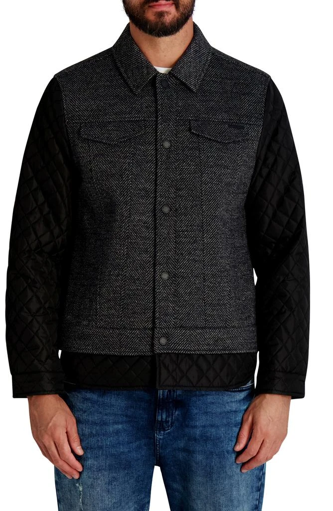 Karl Lagerfeld Paris Mixed Media Trucker Jacket