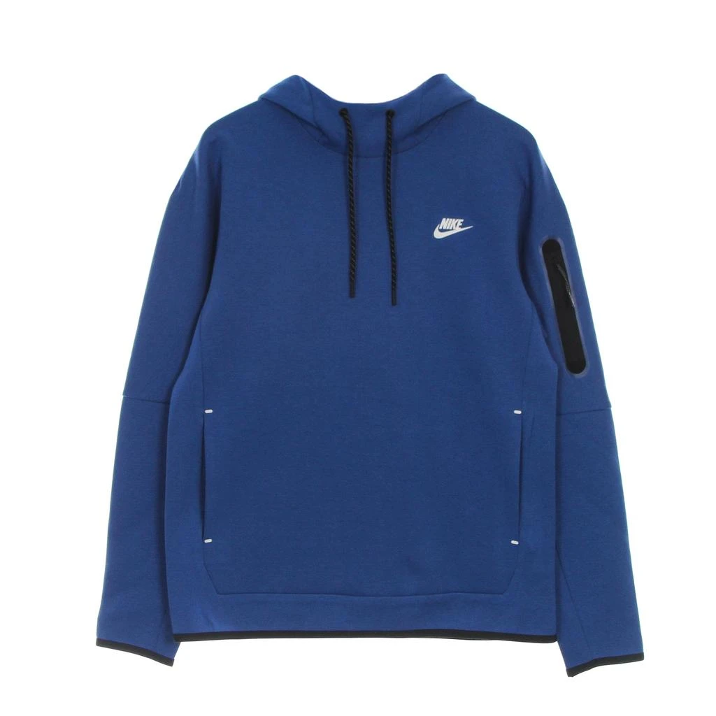 NIKE Men's Lightweight Hooded Sweatshirt Tech Fleece Po Hoodie Dk Marina Blue/light Bone 1