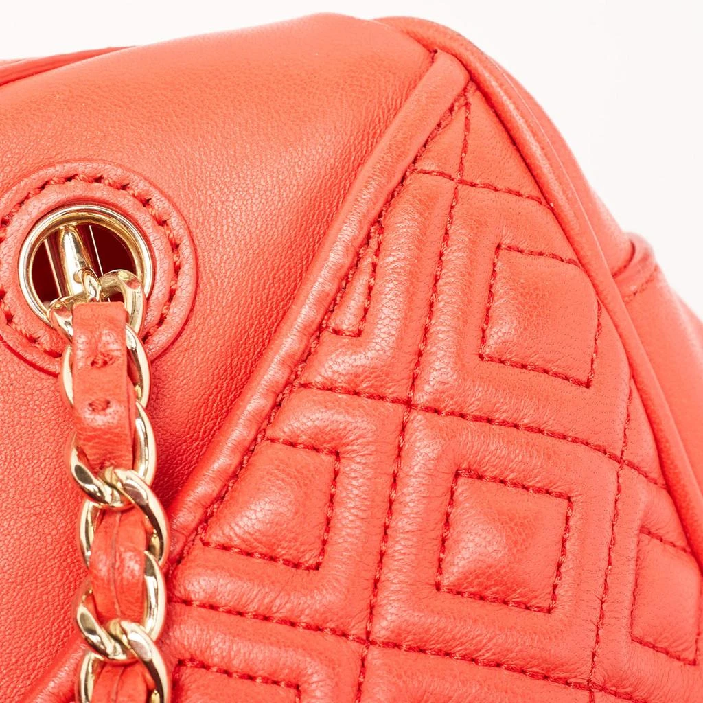 Tory Burch Tory Burch Red Quilted Leather Fleming Duffel Bag 6