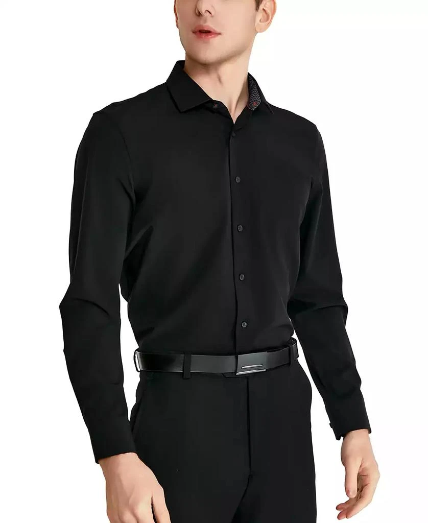 Tallia Men's Slim-Fit Solid Poplin Dress Shirt - Shirts Tallia Men's Slim-Fit Solid Poplin Dress Shirt - Shirts