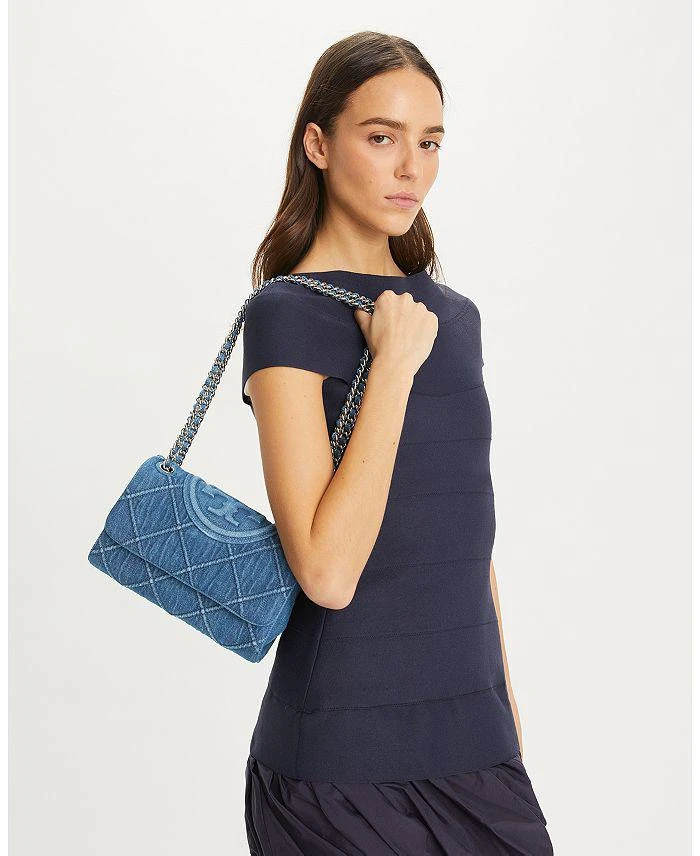 Tory Burch Small Fleming Soft Denim Convertible Shoulder Bag 2