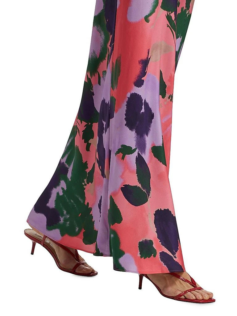FIGUE Julita Floral Silk Pull-On Maxi Skirt 6