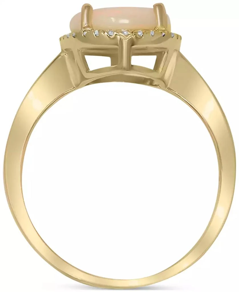 Macy's Opal (1-3/4 ct. t.w.) & Diamond (1/10 ct. t.w.) Oval Halo Ring in 14k Gold 3