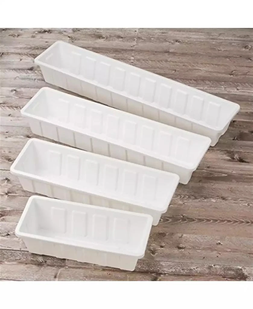 Novelty Mnftg. Polypropylene Flower Box Planter/Liner, White, 18" L 3