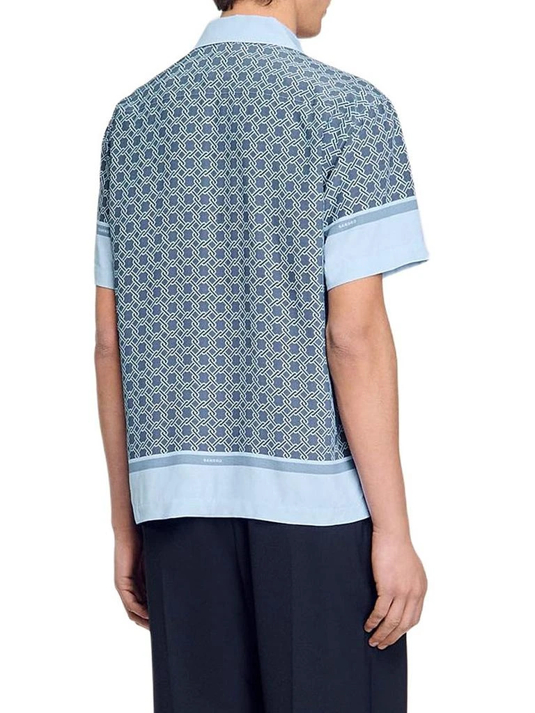 Sandro Short Sleeved Patterned Shirt 3