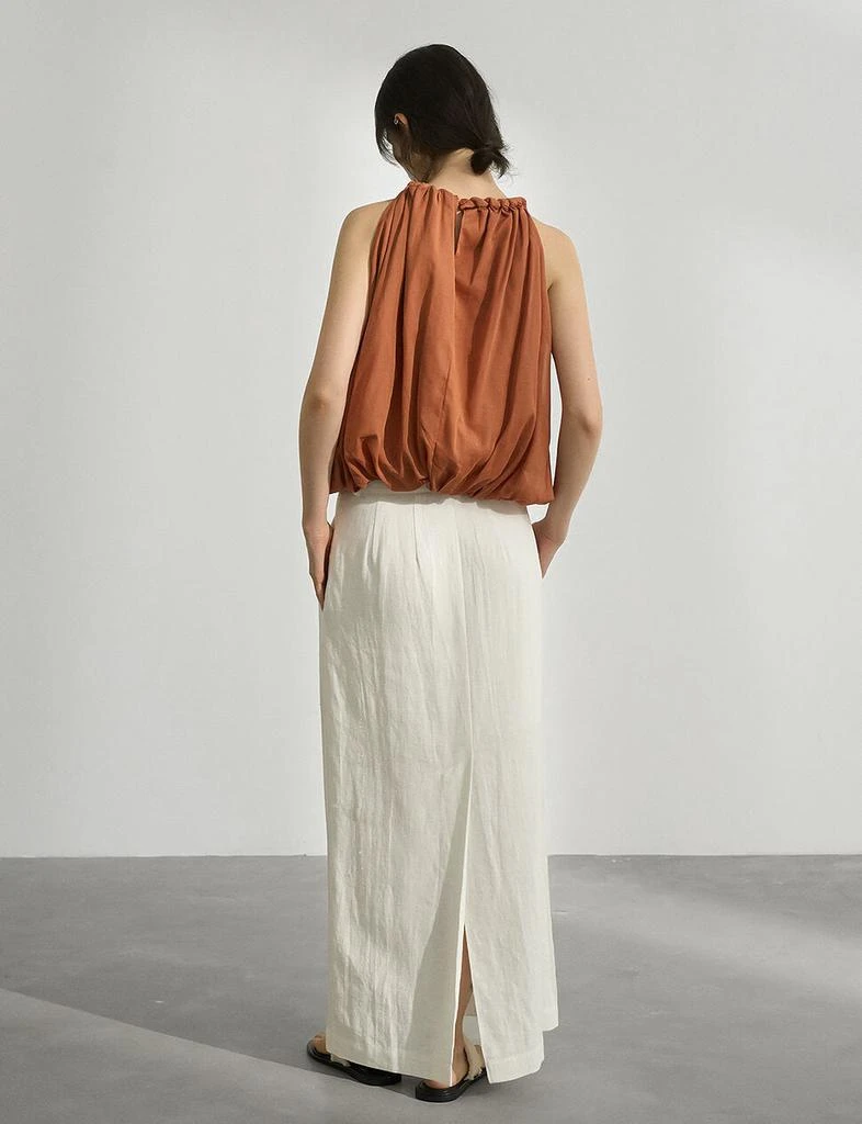 Pixie Market Braided Halted Puff Top in Sienna 6