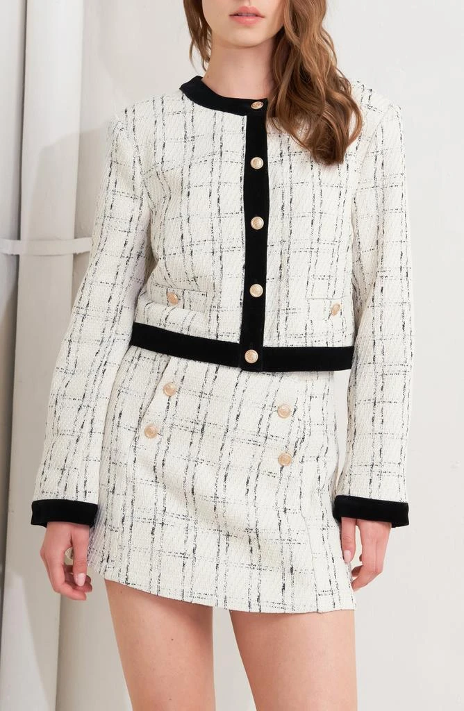 FREEMARKET Tweed Cropped Jacket 5