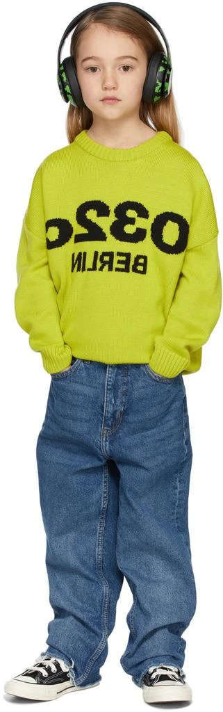 032c SSENSE Exclusive Kids Green Selfie Sweater 1
