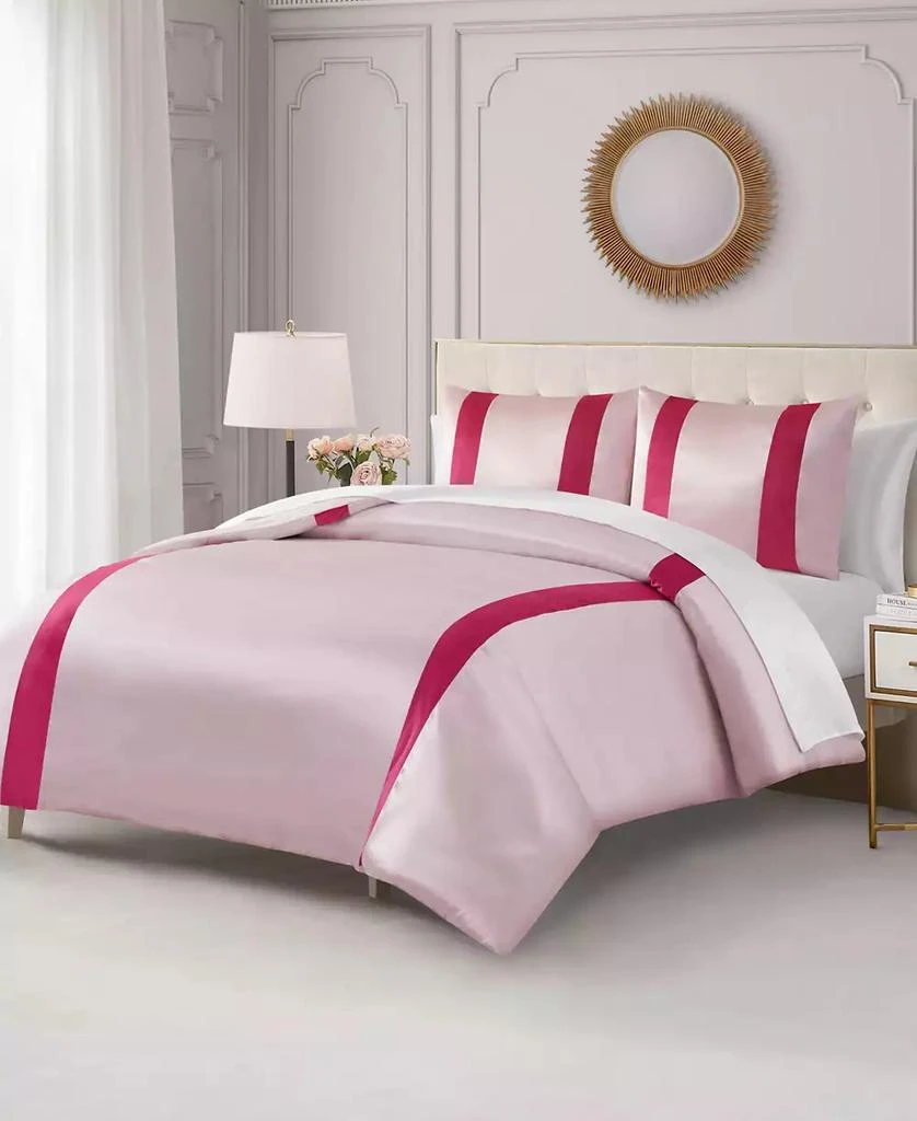 Juicy Couture Velvet Stripe on Satin 3-Pc. Duvet Cover Set 8