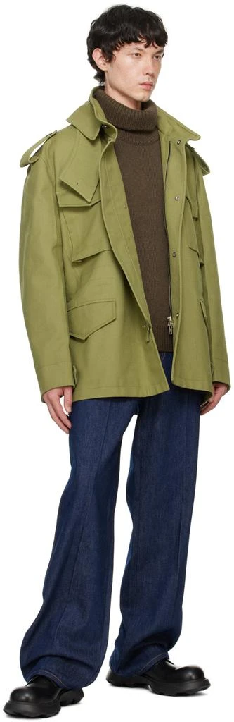 Recto Khaki French Vintage Military Canvas Jacket 4