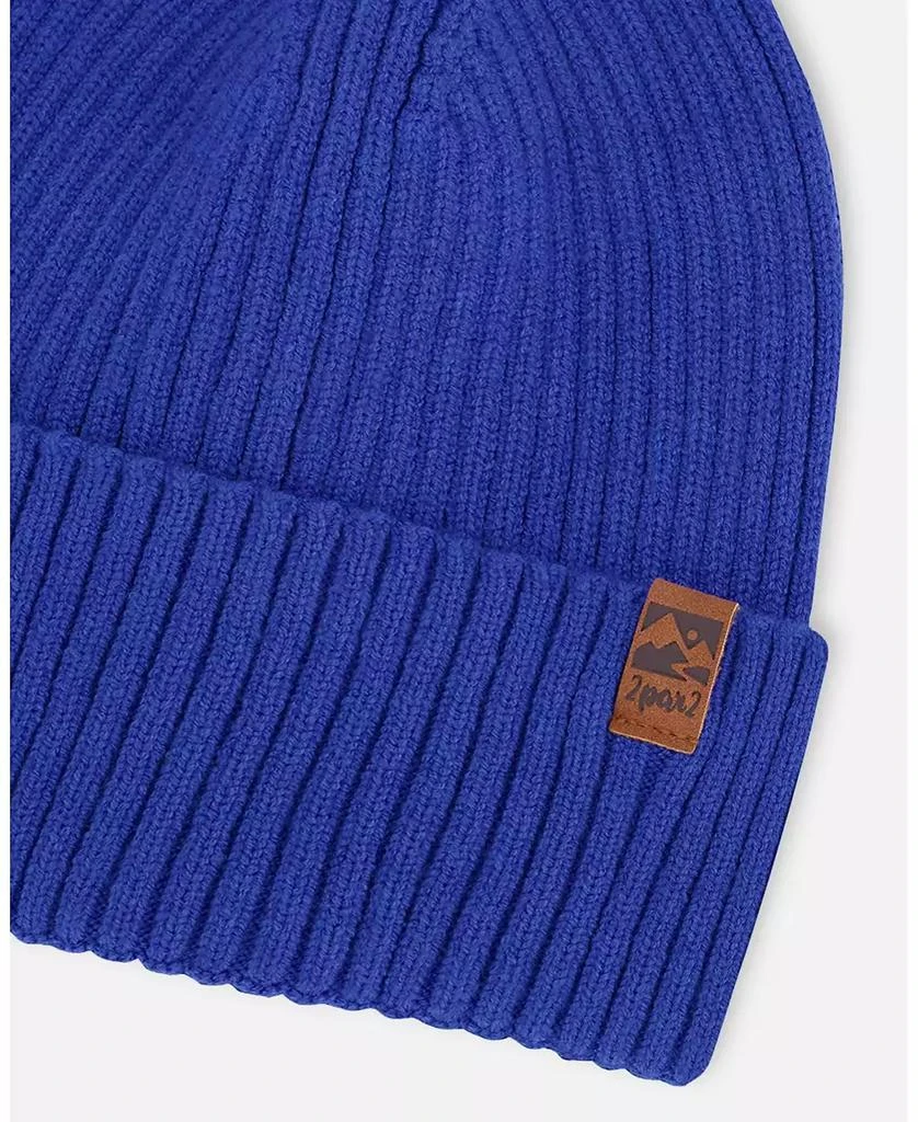 Deux par Deux Boy Knit Hat Royal Blue - Toddler Child 4