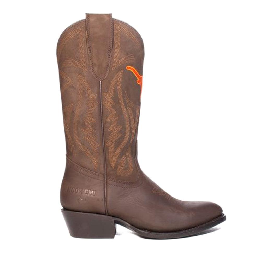 Gameday Boots University of Texas at Austin Embroidered Round Toe Pull On Cowboy Boots