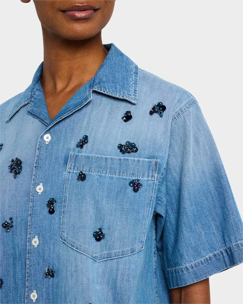 FABIANA FILIPPI Sequin-Embellished Chambray Shirt 5