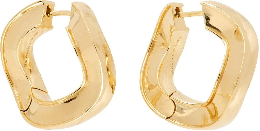 Bottega Veneta Gold Hoop Earrings 2