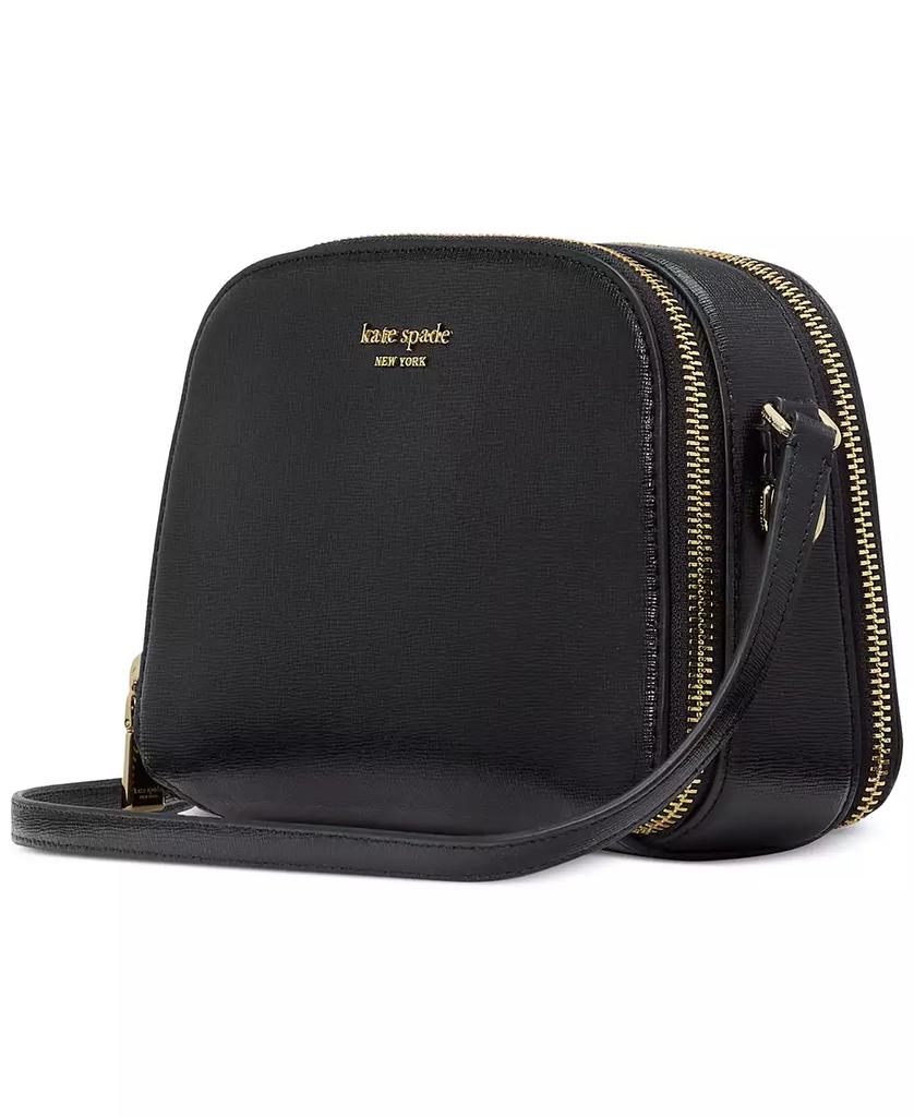 Kate Spade Devin Saffiano Leather Double Zip Dome Crossbody Bag