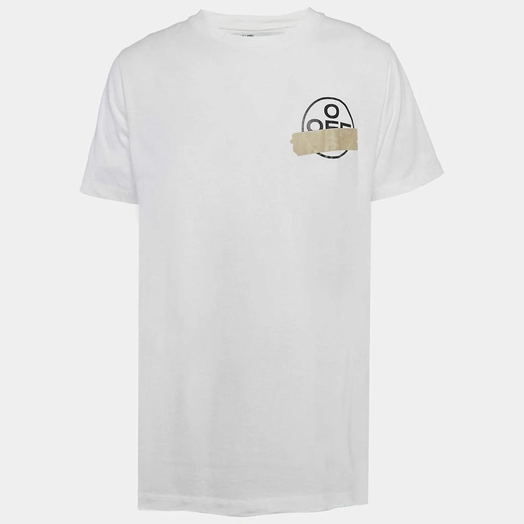 Off-White Off-White Logo Print Cotton Crew Neck T-Shirt L 1