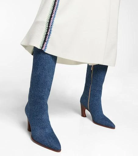 Chloé Oli denim knee-high boots 4