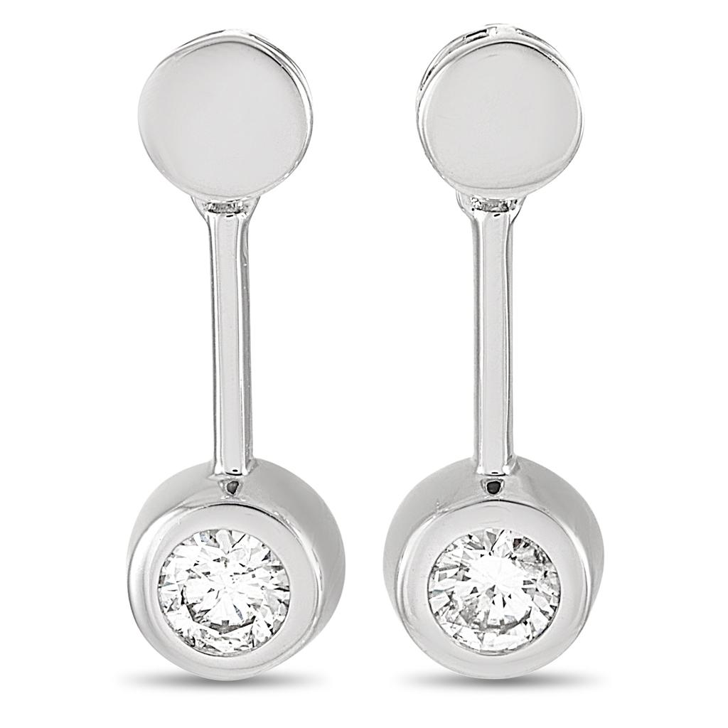 Non Branded 14K White Gold 0.58 ct Diamond Earrings