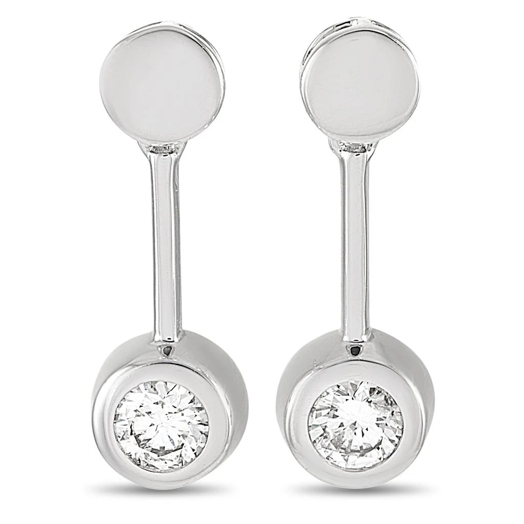 Non Branded 14K White Gold 0.58 ct Diamond Earrings 1
