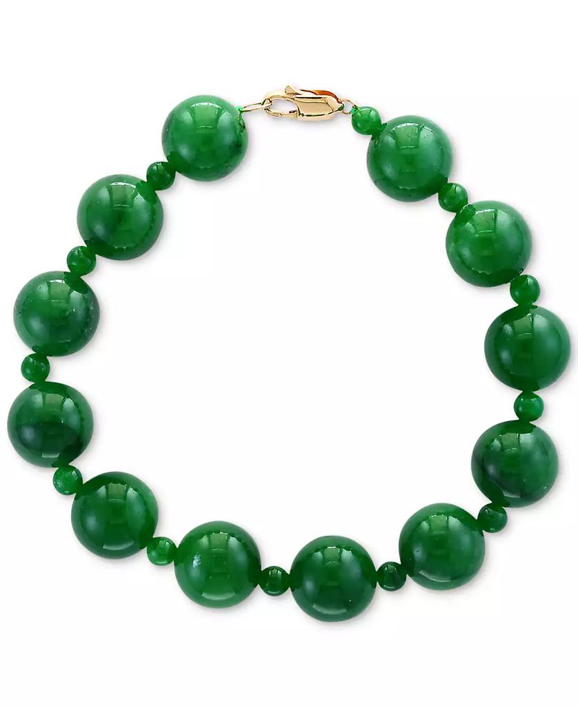 Effy EFFY® Dyed Green Jade (4 & 10mm) Bracelet
