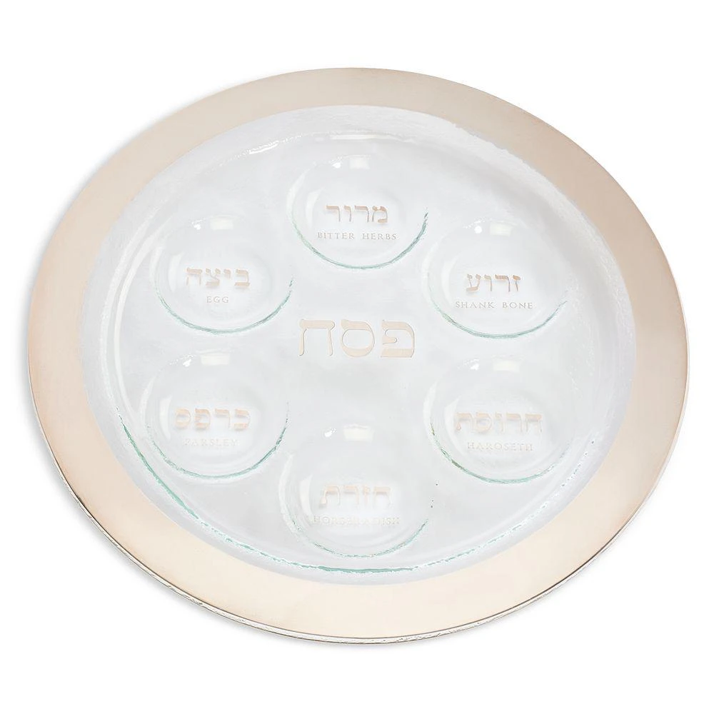 Annieglass Platinum Seder Plate 1