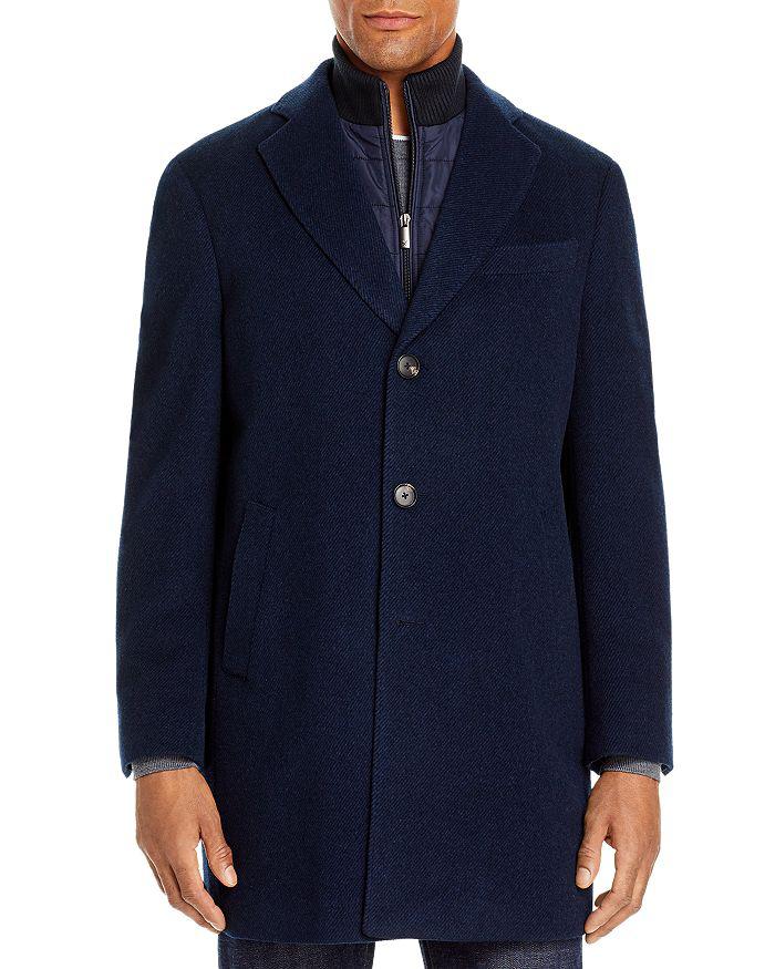 Cardinal of Canada Wool-Cashmere Regular Fit Topcoat With Bib