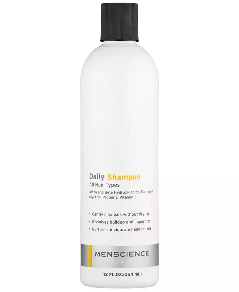 Menscience Daily Shampoo Unscented All Hair Types For Men, 12 oz.
