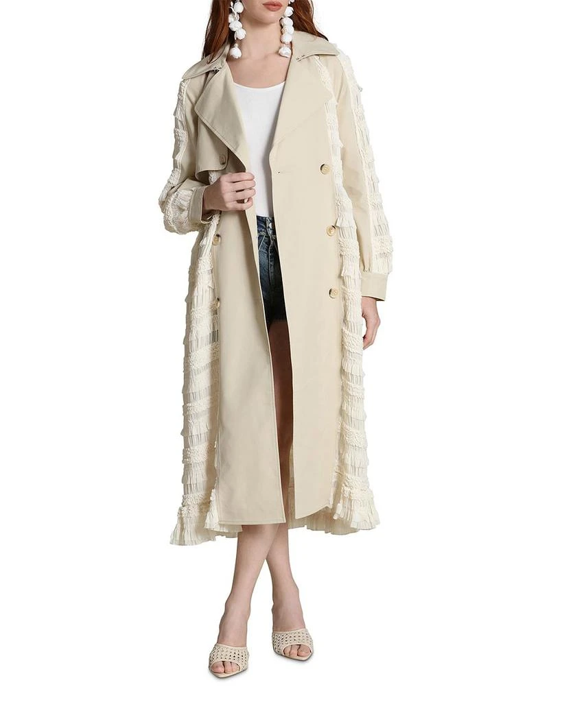 Avec Les Filles Mixed Media Feminine Trench Coat 5