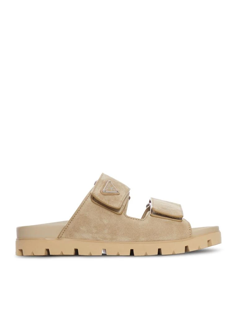 Prada Men’s Olive Crisscross Strap Leather Sandals Prada Men main image 4