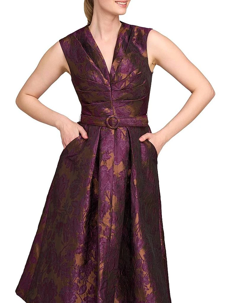 Kay Unger Margaret Floral Jacquard Cocktail Dress 5