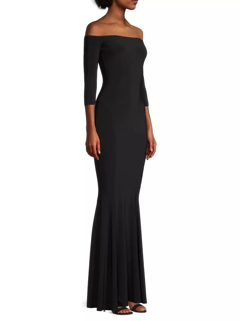 Norma Kamali Off  Shoulder Fishtail Gown 4