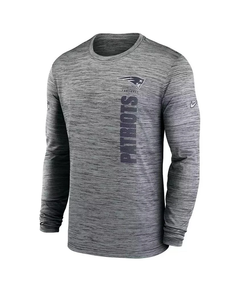 NIKE Men's Gray New England Patriots 2024 Sideline Velocity Performance Long Sleeve T-Shirt 3