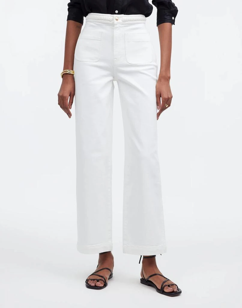 Madewell Madewell x Lisa Says Gah! The Perfect Vintage Wide-Leg Crop Jean in Eyelet White 2