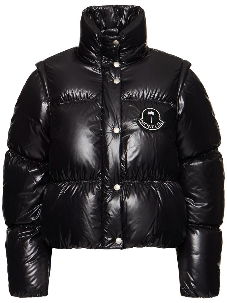Moncler Grenoble Dark Brown Nylon Julier Down Jacket - Coats