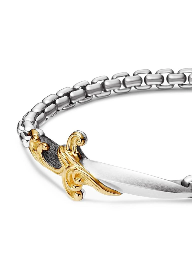 David Yurman Waves Dagger Bracelet with 18K Yellow Gold and Sterling Silver 7