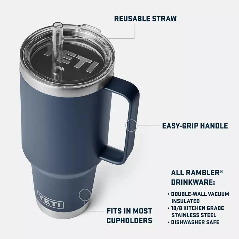 YETI YETI 42 oz. Rambler Mug with Straw Lid 6