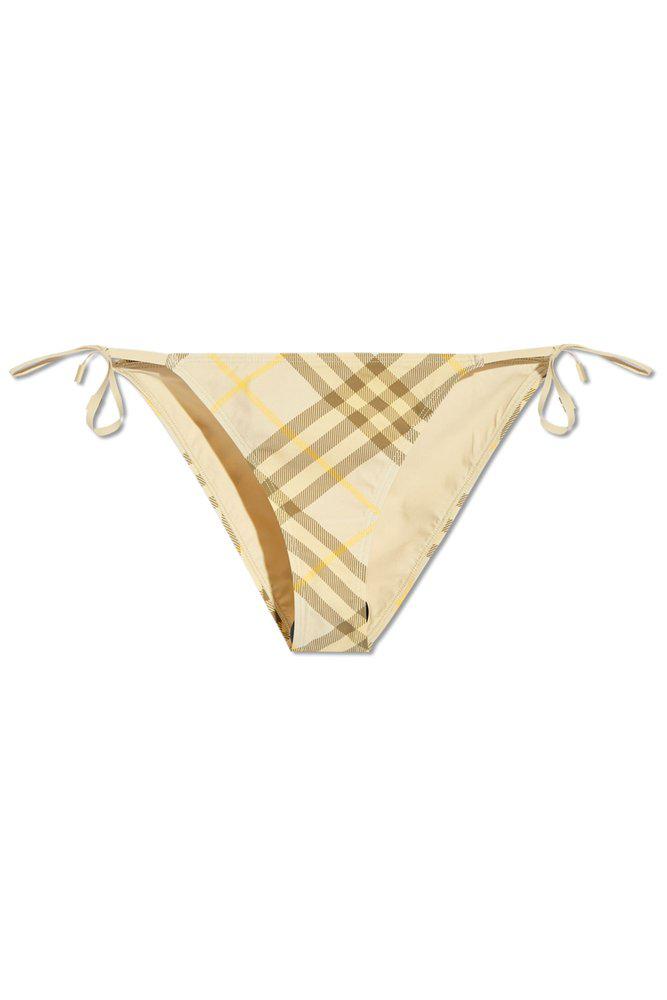 Burberry Burberry Check-Printed Side-Tied Bikini Briefs