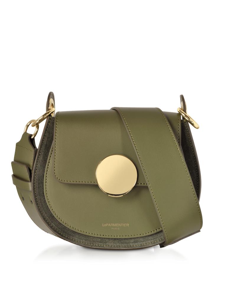 LePARMENTIER Paris Yucca Suede and Leather Shoulder Bag