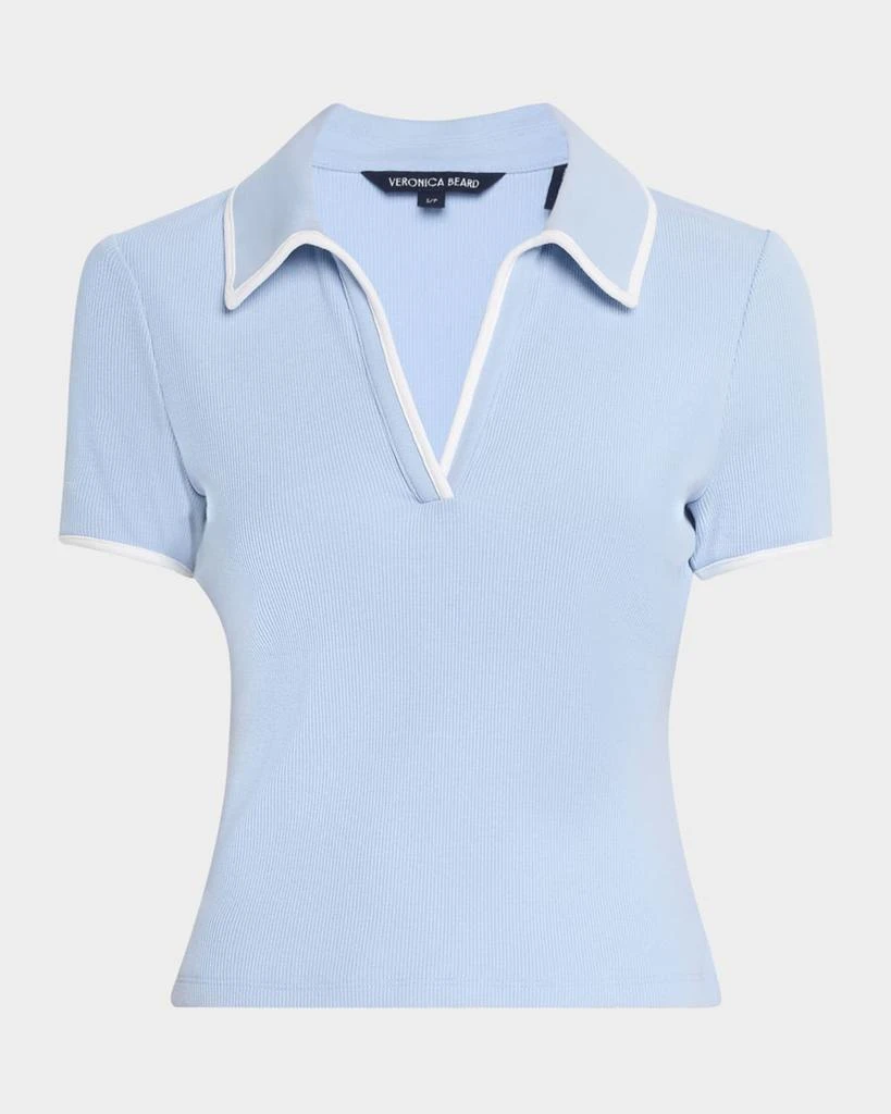 VERONICA BEARD Kearney Short-Sleeve Polo Tee 1