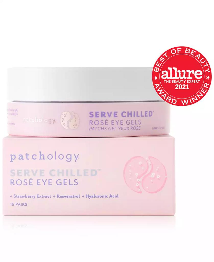 Patchology Serve Chilled Rosé Eye Gels, 15 pairs
