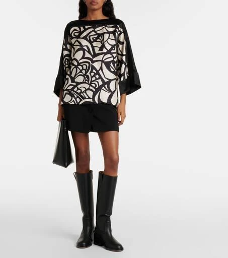 Max Mara Quaglia printed silk satin top 2