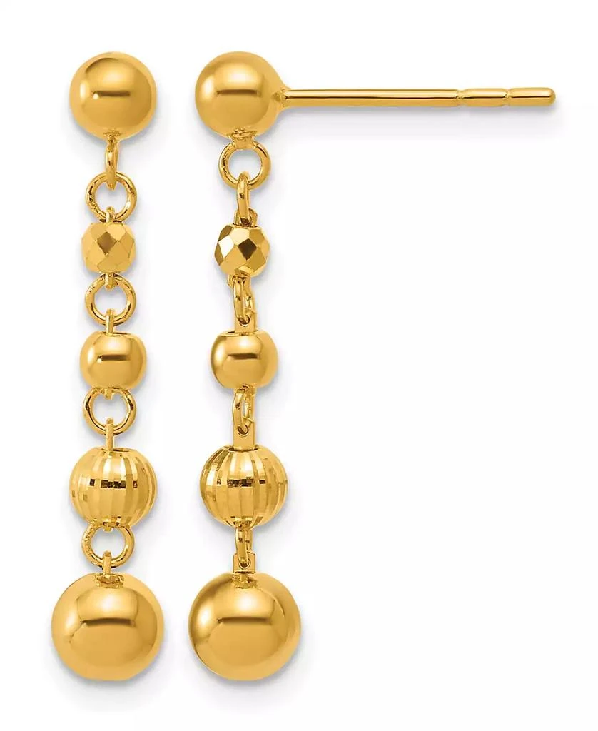 Macy's Beaded Drop Earrings in 24k Yellow Gold 2