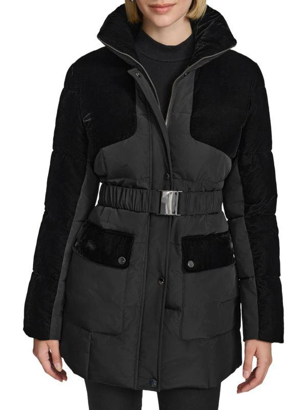 Andrew Marc Kempsey Belted Longline Puffer Jacket 1