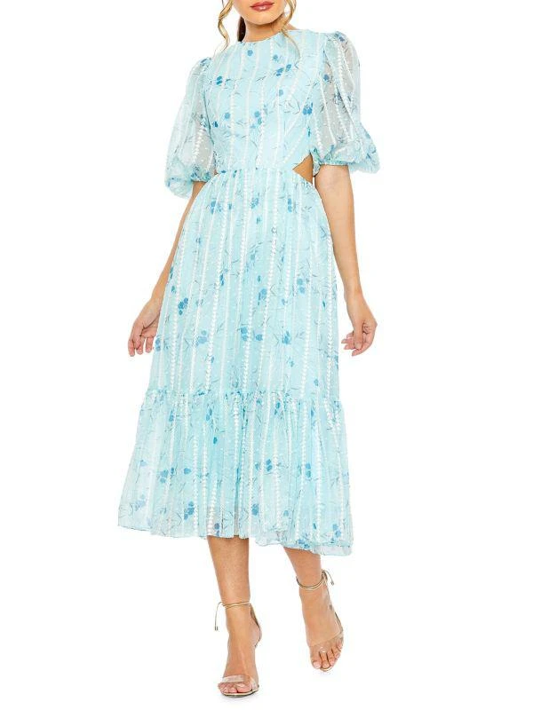 Mac Duggal Ieena Floral Cutout Dress 1