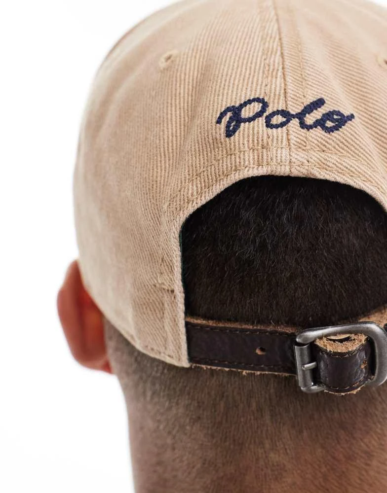Ralph Lauren Polo Ralph Lauren authentic large P twill baseball cap in tan 2