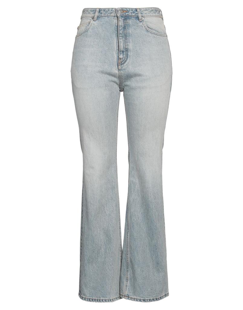 Balenciaga White Five Pocket Jeans With Ripped Hem In Cotton
