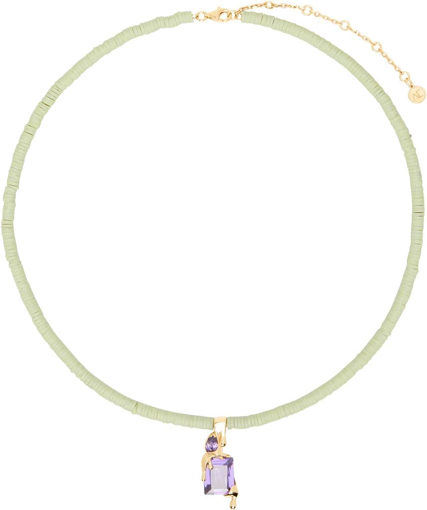Alan Crocetti Green Raver Melt Necklace 1